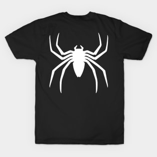 Generic White Spider on Black Cosplay Halloween Couples Costume Front & Back Print T-Shirt